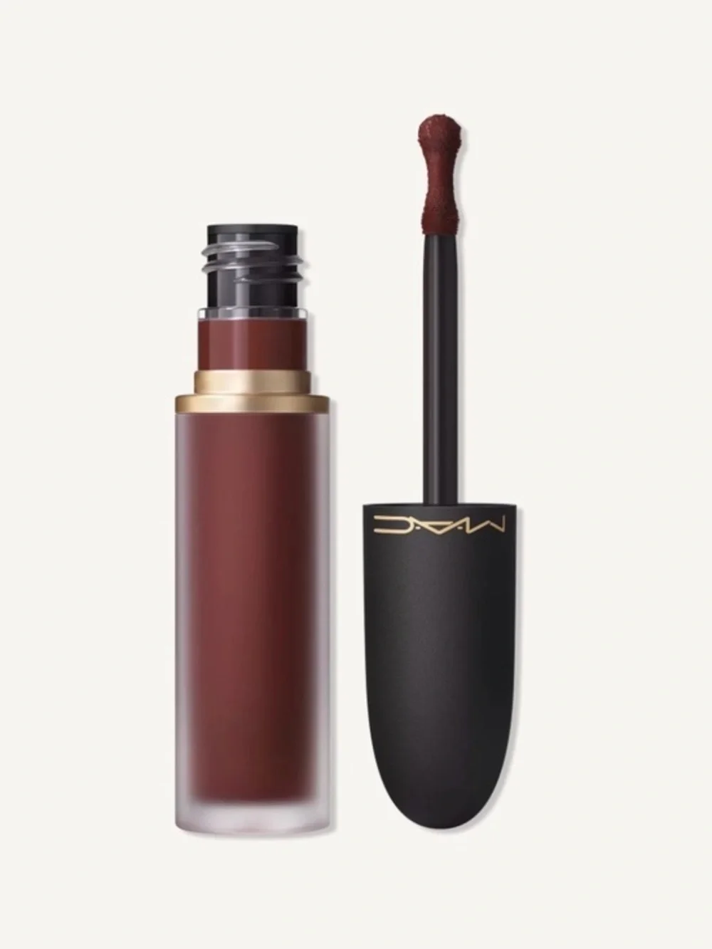 MAC PRETTY PLEATS Cosmetics Liquid Matte Lipstick — Deep Brown Red